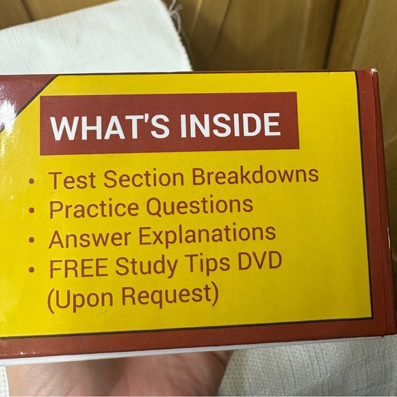 GRE Test Preparation Book and Flash Cards Set - Yellow and Red - Picture 4 of 8